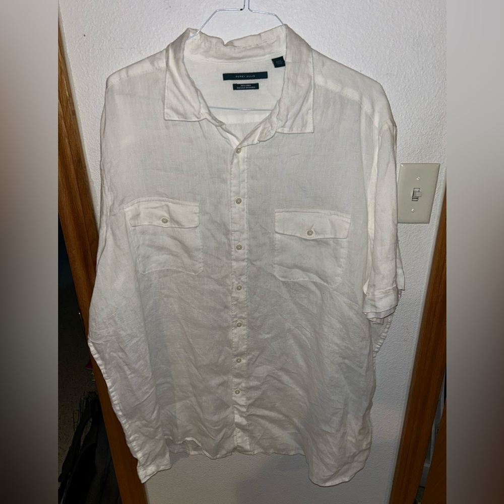 White Linen Button Up - image 1